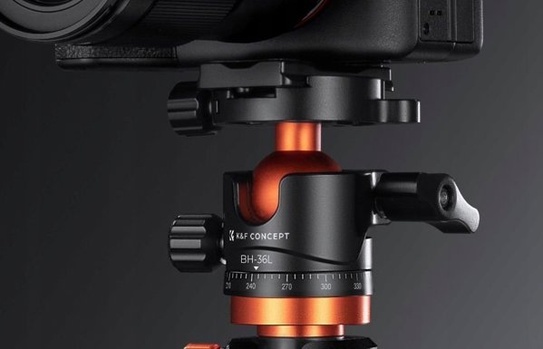 K&F Concept BH-36L Πανοραμική Κεφαλή Τριπόδου 3D, 16kg, Αλουμίνιο, Arca Swiss Type