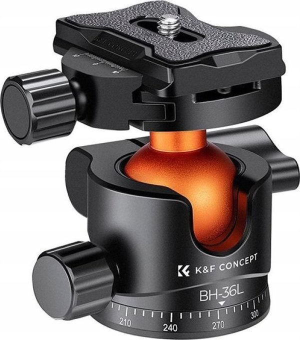 K&F Concept BH-36L Πανοραμική Κεφαλή Τριπόδου 3D, 16kg, Αλουμίνιο, Arca Swiss Type