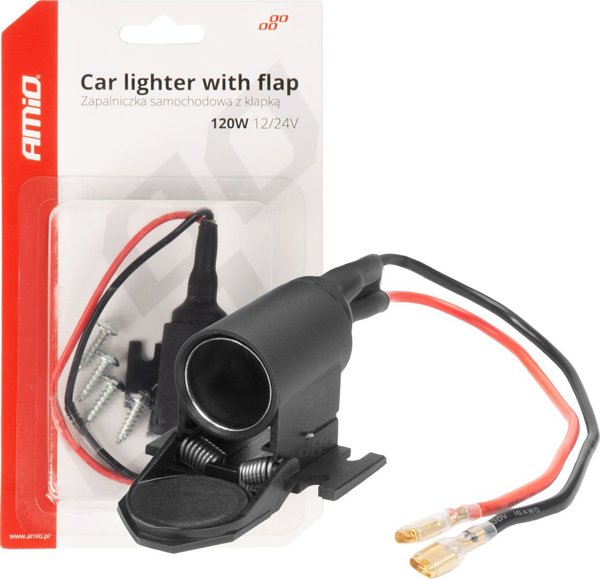Αναπτήρας Αυτοκινήτου με Καπάκι 12V/24V Amio-04128