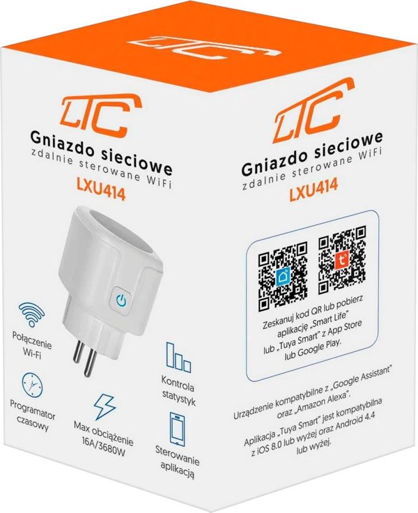 LTC WiFi Έξυπνη Πρίζα Tuya GGW LXU414, Συμβατή με Smart Home