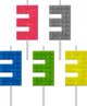 GoDan Κερί γενεθλίων Κυβικά, αριθμός 3, ύψος 5.5 εκ.