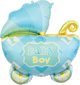 GoDan Φουσκωτό μπαλόνι Baby Shower καρότσι μπλε Baby boy