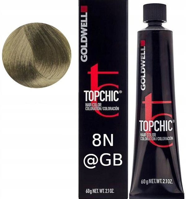 Goldwell Goldwell, TopChic, Permanent Hair Dye, 8N@GB , 60 ml For Women