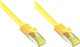 Good Connections RJ45 Patch Cable with Cat.7 Raw Cable and Snap-in Protector (RNS®), S / FTP, PiMF, Halogen Free, 600MHz, OFC, Yellow, 1m, Good Connections® (8070R-010Y)