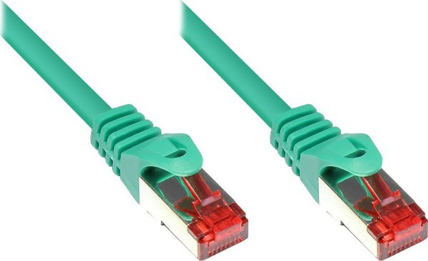 Good Connections RNS Patch Cable with Rastnasenschutz, Cat. 6, S/FTP, PiMF, PVC, 250MHz, green, 3m, Good Connections (8060- 030G)