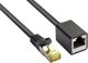 Good Connections RJ45 Patch cable extension withCat.7 RohCable and latch protection (RNS), S/FTP, PiMF, halogen free, 600MHz, OFC, black, 0,5m, Good Connections (8070VR- 005S)