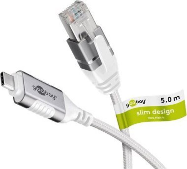 Goobay Kabel Ethernet USB-C 3.1 do RJ45 Slim 5 m