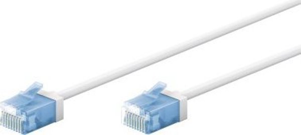 Goobay Υπερ-ελαστικό καλώδιο δικτύου CAT 6A, λεπτό, U/UTP, λευκό - Μήκος καλωδίου 2 μ