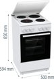 Gorenje GE5A23WH Elektro Standherd 50cm