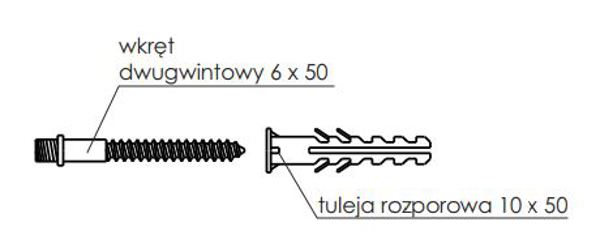 Gorgiel Klips do rur pojedynczy z dwugwintem i kolkiem 28mm 1031512150