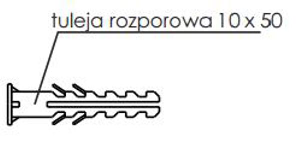 Gorgiel Klips do rur pojedynczy z wkretem i kolkiem 22mm
