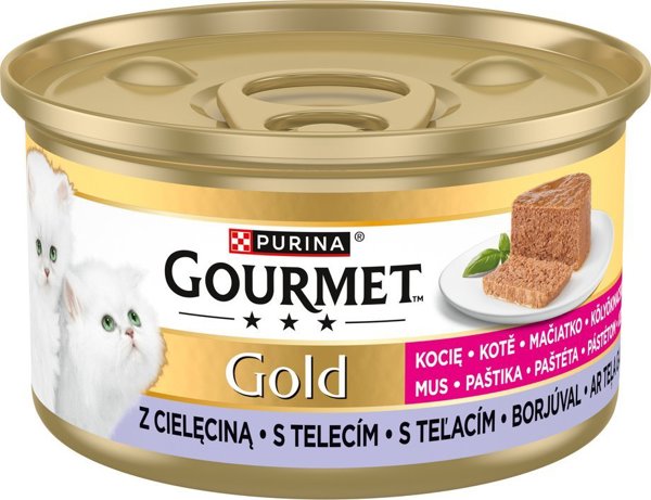 Gourmet Gold Kitten Μους με Μοσχάρι για Γατάκια, 85g