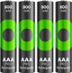 GP Επαναφορτιζόμενες Μπαταρίες Recyko Pro AAA 800mAh, Blister 4 Τεμαχίων