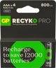 GP Επαναφορτιζόμενες Μπαταρίες Recyko Pro AAA 800mAh, Blister 4 Τεμαχίων