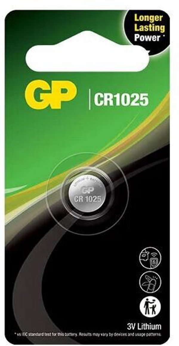Μπαταρία Λιθίου GP CR1025 3V Coin Cell - 1 Τεμάχιο
