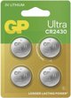 GP Μπαταρία Λιθίου CR2430 Ultra 3V - 4 Τεμάχια