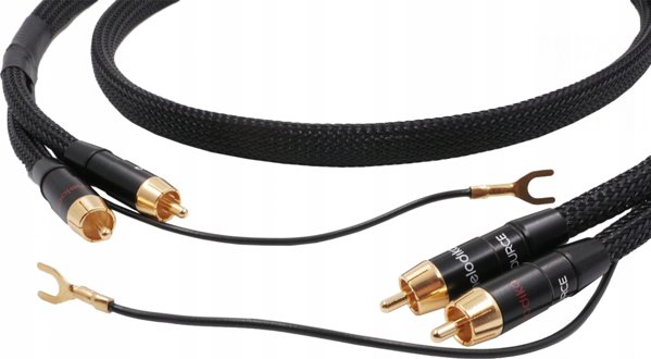 Καλώδιο Melodika MDPHD40 Purple Rain Black Edition 2xRCA Phono για Γραμμόφωνο με Γείωση - 4m