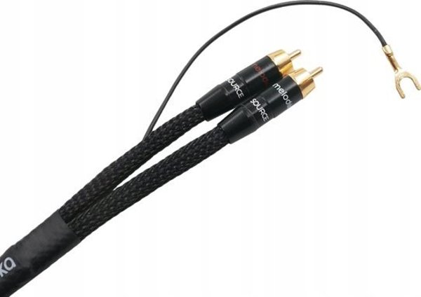 Καλώδιο Phono Melodika Purple Rain MDPHD20 2xRCA για Γραμμόφωνο με Γείωση - 2m