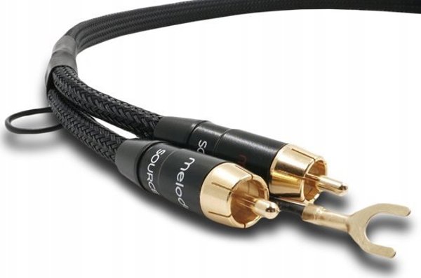 Καλώδιο Phono Melodika Purple Rain MDPHD20 2xRCA για Γραμμόφωνο με Γείωση - 2m