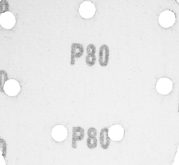 Graphite Papier scierny na rzep delta 140 x 140 x 80 mm, K80, 5 szt., z otworami