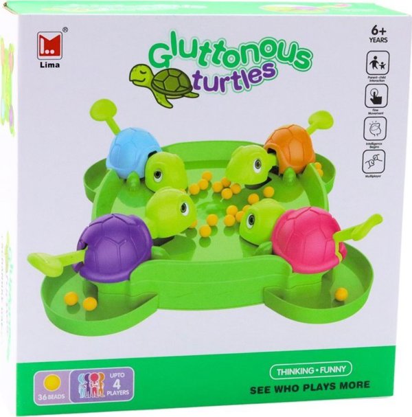 Gra Zrecznosciowa Rodzinna Glodne Zolwie Plansza Kulki LEAN Toys