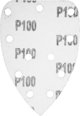 Graphite Papier scierny na rzep delta 140 x 140 x 80 mm, K100, 5 szt., z otworami