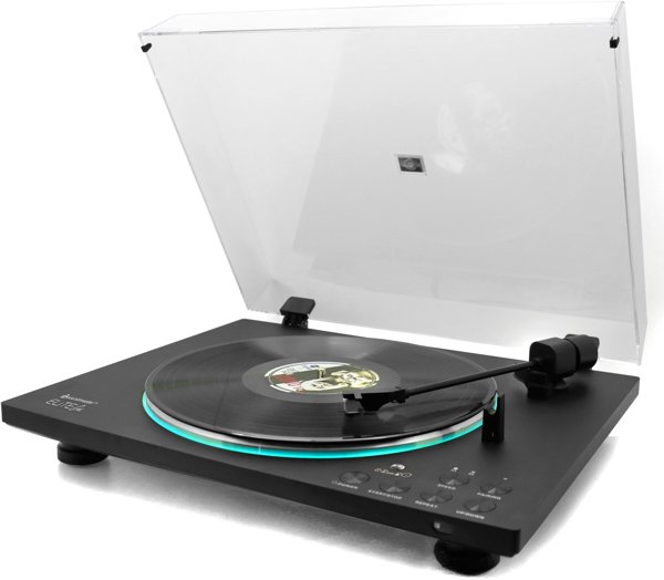 Soundmaster PL860SW Πλήρως Αυτόματο Πικάπ με Ιμάντα, Μαύρο/Διαφανές