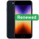 Apple iPhone SE (2022) Smartphone, 128GB, 5G, 4.7" Retina IPS, Midnight, Grade C, Apple Renew