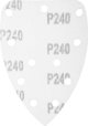 Graphite Papier scierny na rzep delta 140x140x80 mm, K240, 5 szt., z otworami