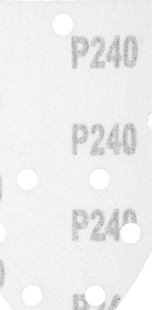 Graphite Papier scierny na rzep delta 140x140x80 mm, K240, 5 szt., z otworami