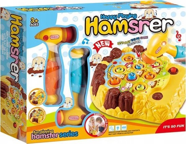 LeanToys Παιχνίδι Δεξιοτεχνίας Whack-A-Mole, Διαδραστικό Παιχνίδι με Σφυράκι για Παιδιά