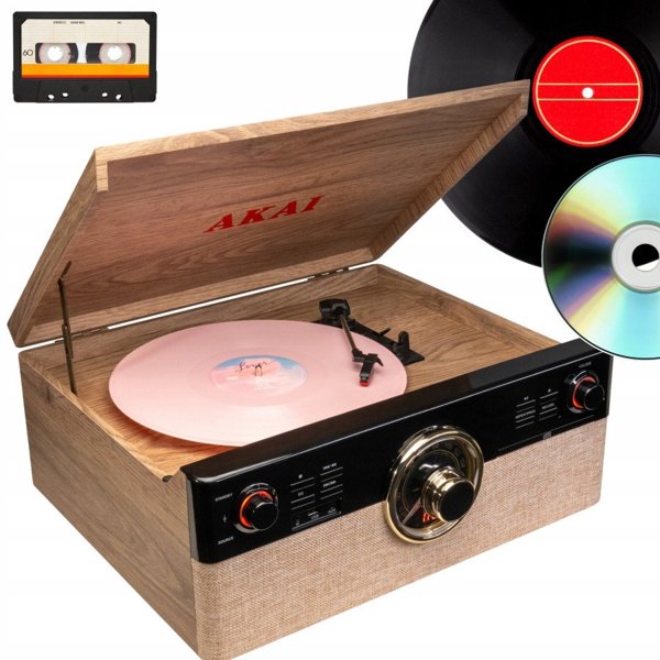 Akai ATT-300CC Πικάπ Με Ιμάντα (Belt Drive) Σε Μαύρο Χρώμα