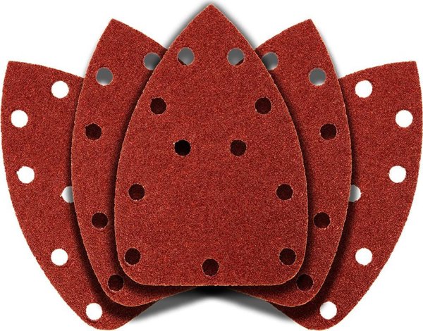 Graphite Χαρτί Τριβής με Βέλκρο Δέλτα 140 x 140 x 80 mm, K40, 5 τεμ., με Οπές