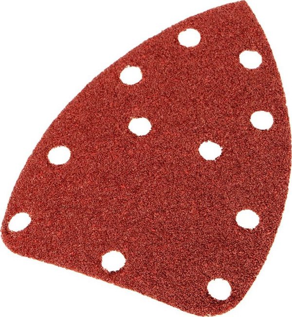 Graphite Χαρτί Τριβής με Βέλκρο Δέλτα 140 x 140 x 80 mm, K40, 5 τεμ., με Οπές