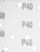 Graphite Χαρτί Τριβής με Βέλκρο Δέλτα 140 x 140 x 80 mm, K40, 5 τεμ., με Οπές
