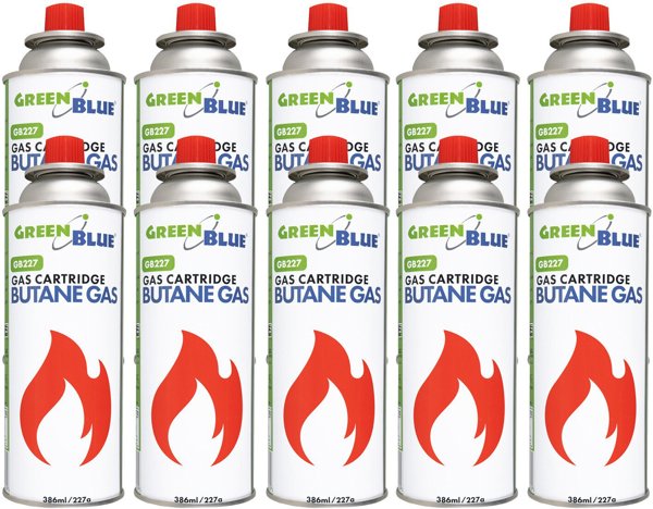 GreenBlue Σετ 10 Αμπούλες Αερίου 227g με Πιστοποίηση Pi 0875, Butan, EN417