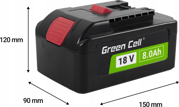 Μπαταρία Green Cell 18V 8Ah για Εργαλεία Bosch, Συμβατή με GBA1600A016GK