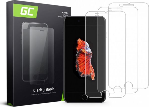 Green Cell Προστατευτικό Τζάμι GC Clarity για iPhone 6 Plus / 6S Plus / 7 Plus / 8 Plus - 3 Τεμάχια
