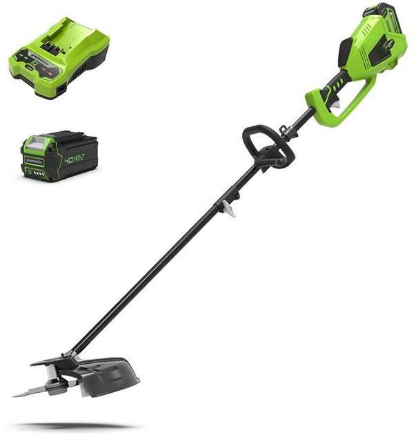Greenworks GD40BCK4 Ασύρματο Θεριστικό Μηχάνημα – Θαμνοκοπτικό Μπαταρίας 40V με Μπαταρία 4Ah και Φορτιστή
