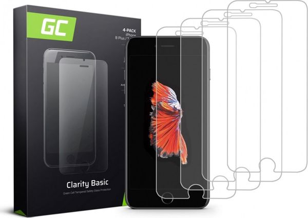 Green Cell GC Clarity Σκληρυμένο Γυαλί για iPhone 6 Plus / 6S Plus / 7 Plus / 8 Plus - 4 Τεμάχια