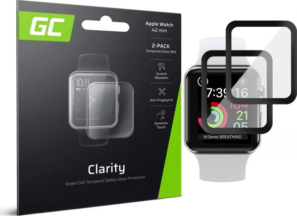 Green Cell GC Clarity Προστατευτικό Γυαλί Οθόνης για Apple Watch 42mm - 2 Τεμάχια