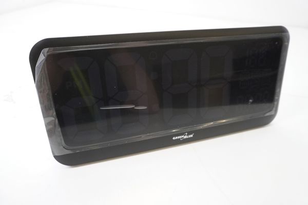 GreenBlue Zegar ścienny LCD Czarny (GB214) [outlet]
