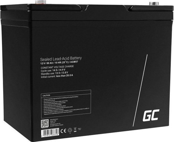 Green Cell Μπαταρία AGM VRLA 12V 80Ah για UPS, Συστήματα Συναγερμού και Παιχνίδια
