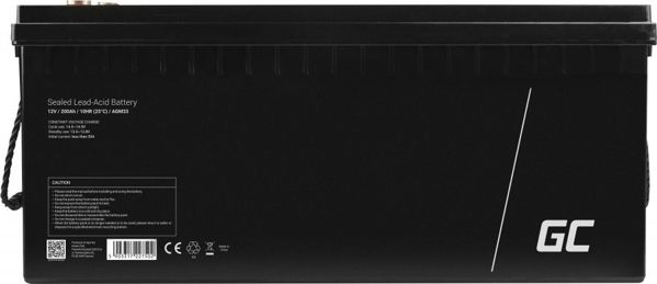 Green Cell Μπαταρία AGM 12V 200Ah AGM33 - Μπαταρία Βαθιάς Εκφόρτισης VRLA για Σκάφη & Φωτοβολταϊκά