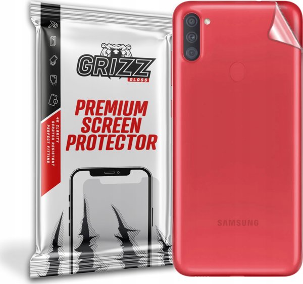 GrizzGlass Προστατευτικό Πίσω Μέρος για Samsung Galaxy A11, Εύκαμπτο Αυτοκόλλητο Προστασίας, Διάφανο