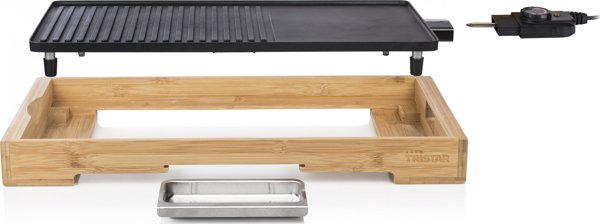 Grill elektryczny Tristar Bamboo Grill XL TG2514B Table, 2200 W, Black