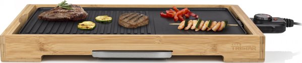Grill elektryczny Tristar Bamboo Grill XL TG2514B Table, 2200 W, Black