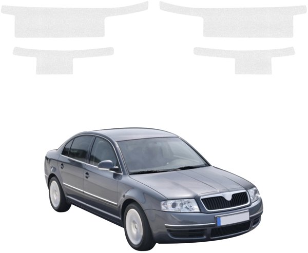 GrizzGlass Bezbarwna powłoka techniczna HeavyDuty Clear na progi do Skoda Superb (2001-2008) [4w1] (GRZ21196)