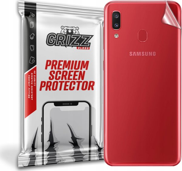 GrizzGlass Προστατευτικό Πίσω Φιλμ για Samsung Galaxy A20 - Εύκαμπτο, Ανθεκτικό στις Γρατζουνιές, Τεχνολογία OxyFree