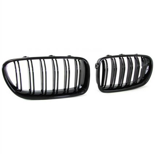 Grill sportowy podwojne zebrerka Gloss Black BMW 5 F10 F11 2010-2018